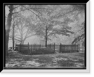 Historic Framed Print, Grave of Mary Lyon, Mt. Holyoke College, South Hadley, Mass.,  17-7/8" x 21-7/8"