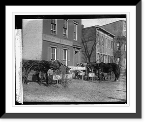 Historic Framed Print, Horse Christmas party, 12/29/23,  17-7/8" x 21-7/8"