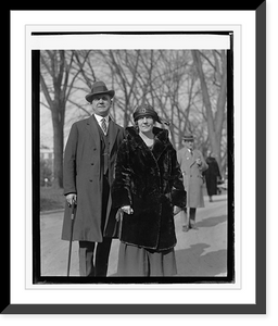 Historic Framed Print, Sen. Stanfield & Miss R.E. Barrett, [1/20/24],  17-7/8" x 21-7/8"