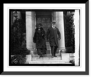 Historic Framed Print, Secty. & Mrs. Hughes 2/3/24,  17-7/8" x 21-7/8"