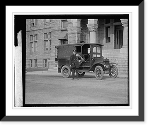 Historic Framed Print, Mail truck,  17-7/8" x 21-7/8"