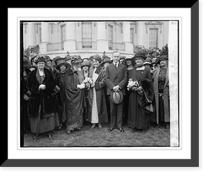 Historic Framed Print, Coolidge & Women's Nat. Committee for Law Enforcement, 4/9/24,  17-7/8" x 21-7/8"
