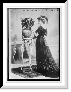 Historic Framed Print, Mrs. Eben Stanwood (nee Lawson), standing,  17-7/8" x 21-7/8"