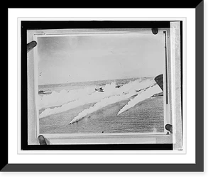 Copy photograph, aircraft over sea, Vintage Wall Art