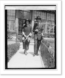 Vintage Americana Print - Miss Mary Wallace & Dr. Chas. Bruggmann, 1924