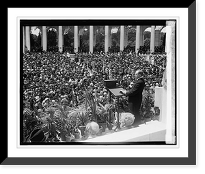 Historic Framed Print, Coolidge, Memorial Day, Arlington, 5/30/24,  17-7/8" x 21-7/8"