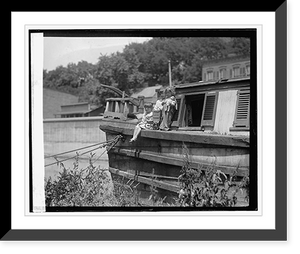 Historic Framed Print, Life on a canal boat - 5,  17-7/8" x 21-7/8"