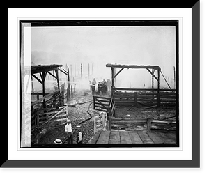 Historic Framed Print, Loeffl fire,  17-7/8" x 21-7/8"