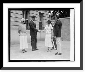 Historic Framed Print, Luis Firpo at Argentine Embassy, [7/25/24],  17-7/8" x 21-7/8"