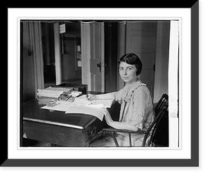 Historic Framed Print, Natl. League of Women Voters, Miss Gladys Harrison, Ex. Sec., [7/21/24],  17-7/8" x 21-7/8"