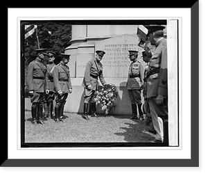 Historic Framed Print, Anniversary ceremonies at statue of Nathaniel Greene, [8/7/24] - 2,  17-7/8" x 21-7/8"