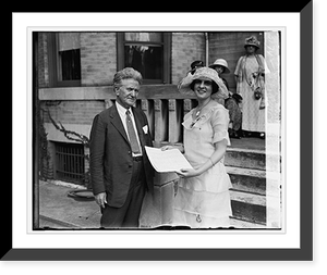 La Follette & Mrs. J.H. Treadway of Cal., 8/12/24, Antique Print