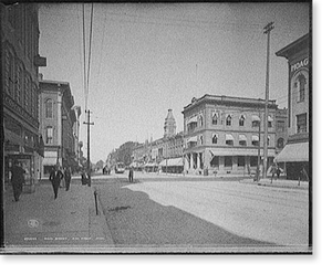 Historic Street Photo - Ann Arbor, Michigan - Main Street