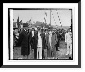 Historic Framed Print, Pres. Coolidge, Ad. Eberle, Ass[...], Roosevelt of Navy, 9/9/[24],  17-7/8" x 21-7/8"