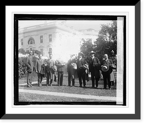 Historic Framed Print, Forth Worth Texas ball team and Coolidge, 10/9/24,  17-7/8" x 21-7/8"