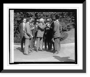 Historic Framed Print, Judge K.M. Landis with newspaper men at W.H.,  17-7/8" x 21-7/8"