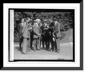 Historic Framed Print, Judge K.M. Landis with newspaper men at W.H. - 2,  17-7/8" x 21-7/8"