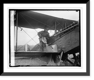 Historic Framed Print, Cap. A.J. Eagle expirimenting at Bowling Field, 10/30/24,  17-7/8" x 21-7/8"