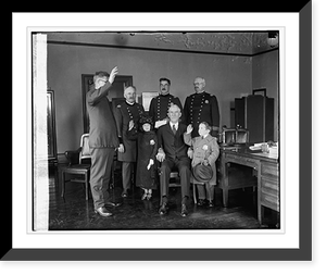 Black & White Photo - Police Dept, 1924 - Antique Wall Decor Print