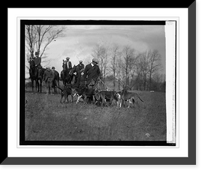 Historic Framed Print, Brightwood Hunt Club, Lewis Bolden, Master of Hounds,  17-7/8" x 21-7/8"
