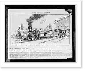 Antique Railway Print - Locomotives - John Bull first locomotive