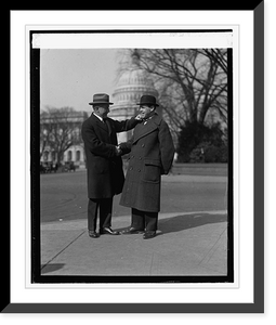 Historic Framed Print, Mickey Walker with Rep. Fred Britten at Capitol, 2/5/25,  17-7/8" x 21-7/8"