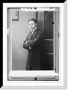 Historic Framed Print, Hans Schumann - Heink, standing three-quarters, photo: Hahn Nachf., Dresden, Ferdinand Str. 11.Hahn,  17-7/8" x 21-7/8"