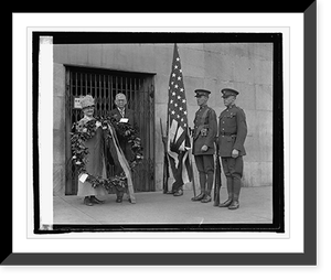 Mrs. Eli A. Halmick & M.F. Finley at Monument, 2/23/25, Antique Print