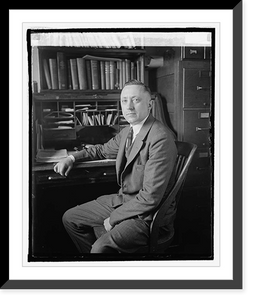 Historic Framed Print, Dr. H.W. Schoening of Ag. Dept., 3/20/25,  17-7/8" x 21-7/8"