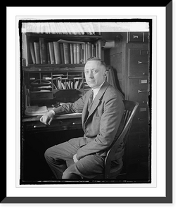 Historic Framed Print, Dr. H.W. Schoening of Ag. Dept., [3/20/25],  17-7/8" x 21-7/8"