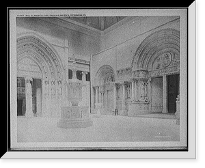 Historic Framed Print, Hall of Architecture, Carnegie Institute, Pittsburgh, Pa.,  17-7/8" x 21-7/8"