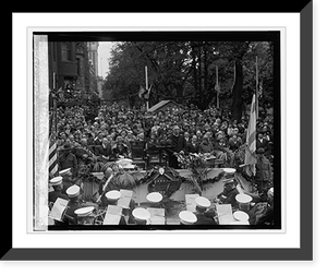 Historic Framed Print, Bishop Freeman at cornerstone laying of Jewish Community Center, 5/3/25,  17-7/8" x 21-7/8"