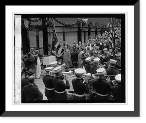 Historic Framed Print, Cornerstone laying of Jewish Community Center, [5/3/25],  17-7/8" x 21-7/8"