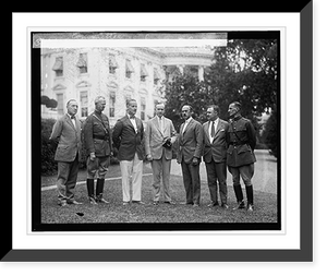 Historic Framed Print, Coolidge with Secret Flight Committee, [6/19/25],  17-7/8" x 21-7/8"