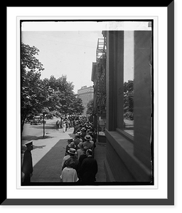 Historic Framed Print, Crowd at church to view body of Bryan, 7/30/25,  17-7/8" x 21-7/8"