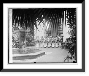 Historic Framed Print, Army Band saxaphone [saxophone] double quartette, Pan. American, 8/19/25,  17-7/8" x 21-7/8"