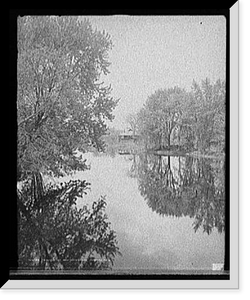 Historic Framed Print, Concord River from north bridge, Concord, Mass.,  17-7/8" x 21-7/8"