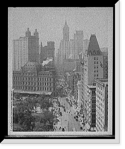Historic Framed Print, Broadway from Chambers St., New York, N.Y.,  17-7/8" x 21-7/8"