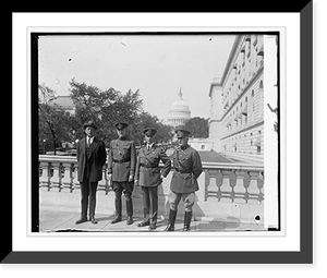 Historic Framed Print, Davis, Gen. J.L. Hines, Gen. Patrick & Gen. Drum, 9/21/25,  17-7/8" x 21-7/8"