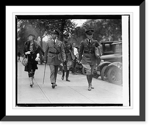 Historic Framed Print, Col. & Mrs. Mitchell with aides at Capitol, 9/29/25,  17-7/8" x 21-7/8"
