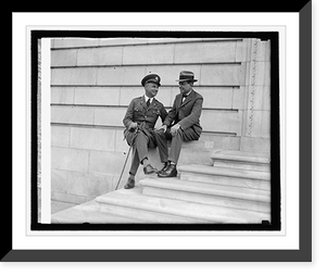 Historic Framed Print, Col. Mitchell & Attorney, Rep. Frank R. Reid of Ill., 10/6/25,  17-7/8" x 21-7/8"