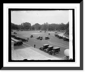 Historic Framed Print, Traffic marks on Capitol Plaza,  17-7/8" x 21-7/8"