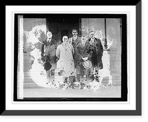 Historic Framed Print, British Labor Statesmen with local labor men, [11/6/25],  17-7/8" x 21-7/8"