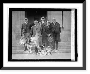 Historic Framed Print, British Labor Statesmen with local labor men, 11/6/25,  17-7/8" x 21-7/8"