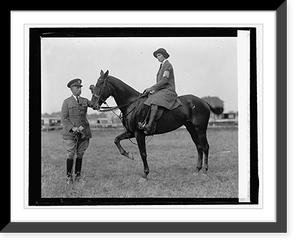 Historic Framed Print, Col. Mitchell & Miss Lydia Archibald. R.C.H. Club field day, 10/15/25,  17-7/8" x 21-7/8"