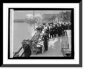 Historic Framed Print, Debs enrolling officers & crew of Mayflower in Red Cross, 11/5/25,  17-7/8" x 21-7/8"