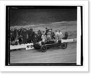 Black & White Photo - Bob McDonogh, winner of 250 mile auto race, 1925