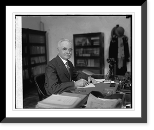Historic Framed Print, Chas. J. Gates, cashier of U.S. Treasury, 11/20/25,  17-7/8" x 21-7/8"