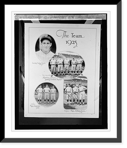 Historic Framed Print, Wash. Team, 1925,  17-7/8" x 21-7/8"