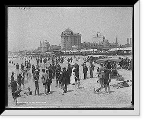 Historic Framed Print, Bathers on the beach, Atlantic City, N.J.,  17-7/8" x 21-7/8"